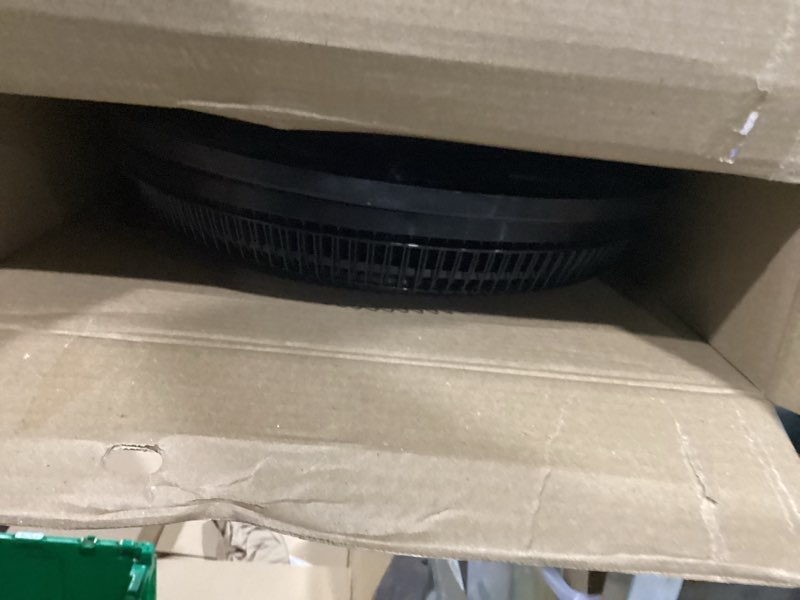 Condition photo showing New/Like New for lasko 16” 3-speed adjustable oscillating pedestal fan  black  s16500 new