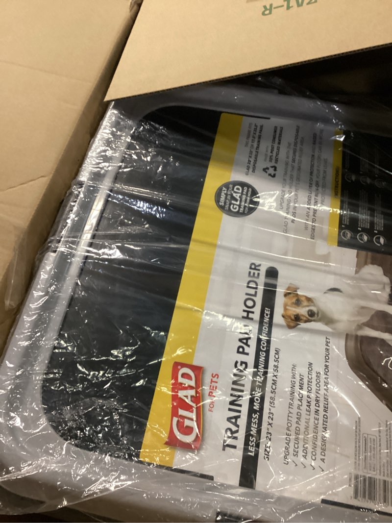 Condition photo showing Good Condition for Glad for Pets Puppy Potty Training Pad Holder for Disposable Pads - Puppy Potty Tray, Dog Potty Training Tools for Indoor Pee Pad Station, Potty for Dogs - Fits 23" x 23" or 17.5" x 23.5" Pads