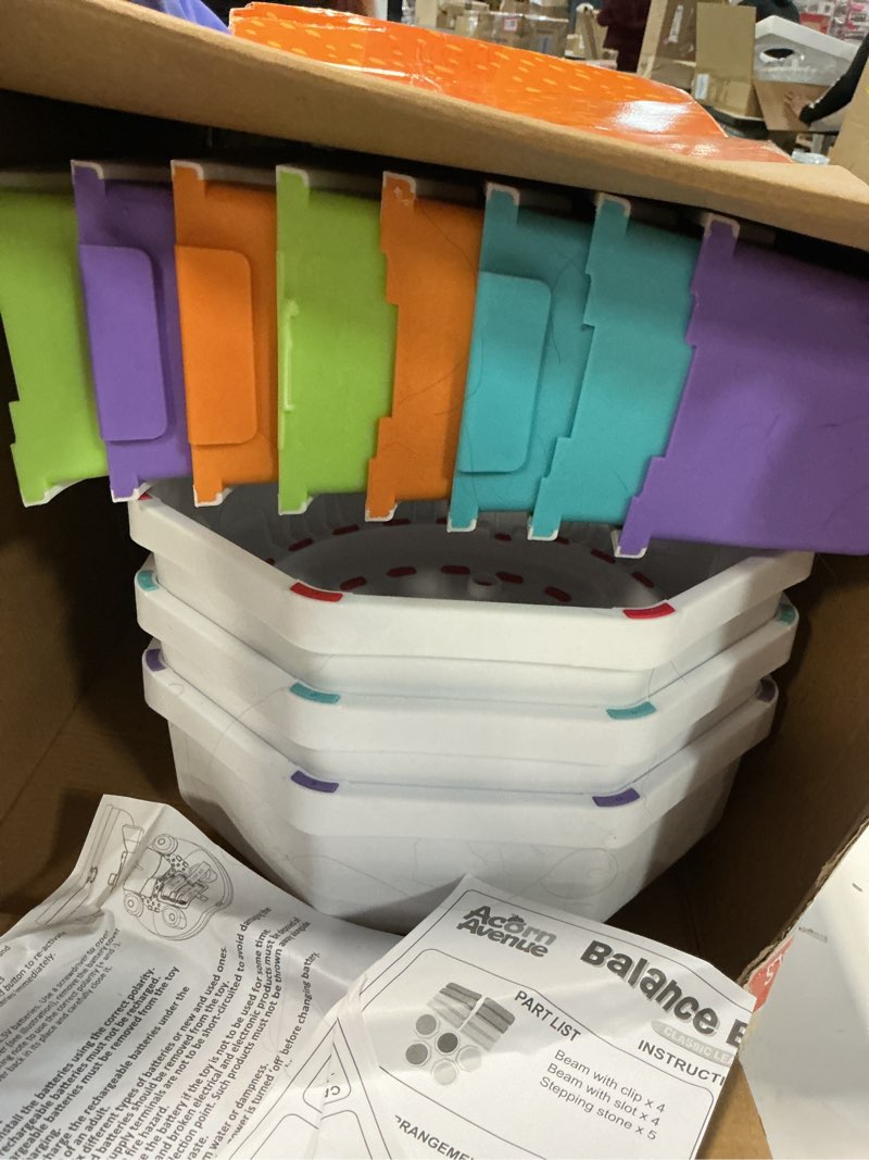 Condition photo showing As Is for Balance Beam and Toddler Stepping Stones for Kids 13 Pieces, Sensory Play Toys for Toddlers, Indoor or Outdoor Play, Easy Stackable Storage