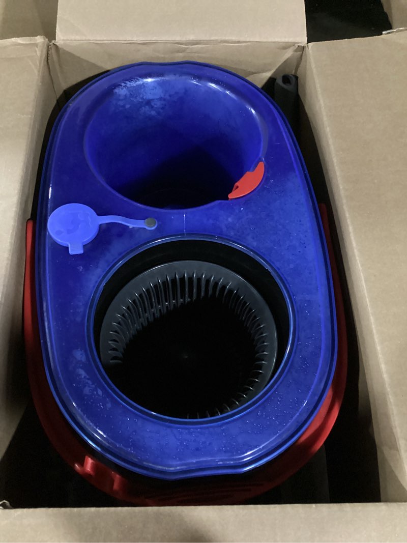 Condition photo showing As Is for O-Cedar RinseClean Spin Mop & Bucket System | Clean with Water | Removes 99% of Bacteria Plastic Rinseclean Spin Mop & Bucket Cleaning System