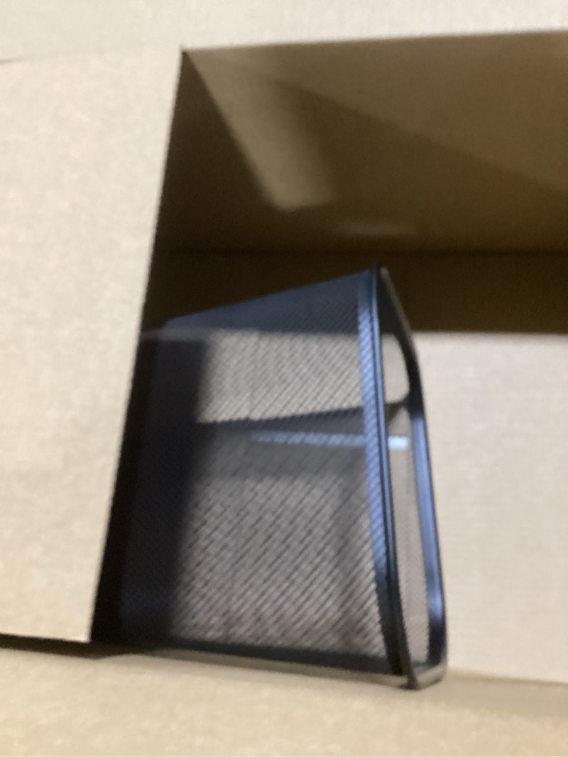 Condition photo showing Good Condition for mind reader mesh trash can, waste paper basket, square, office, metal mesh, 9.75"l x 9.75"w x 12.25"h, set of 2, black