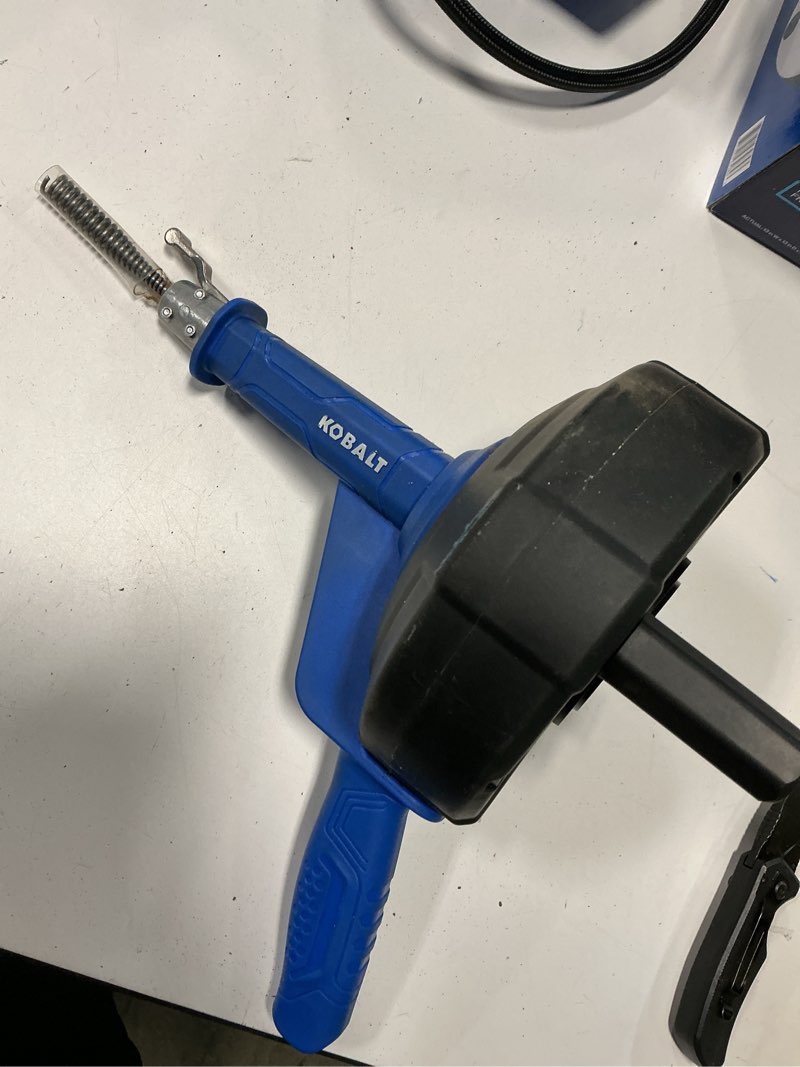 Condition photo showing As Is for k.balt 1/4-in x 25-ft high carbon wire hand auger for drain