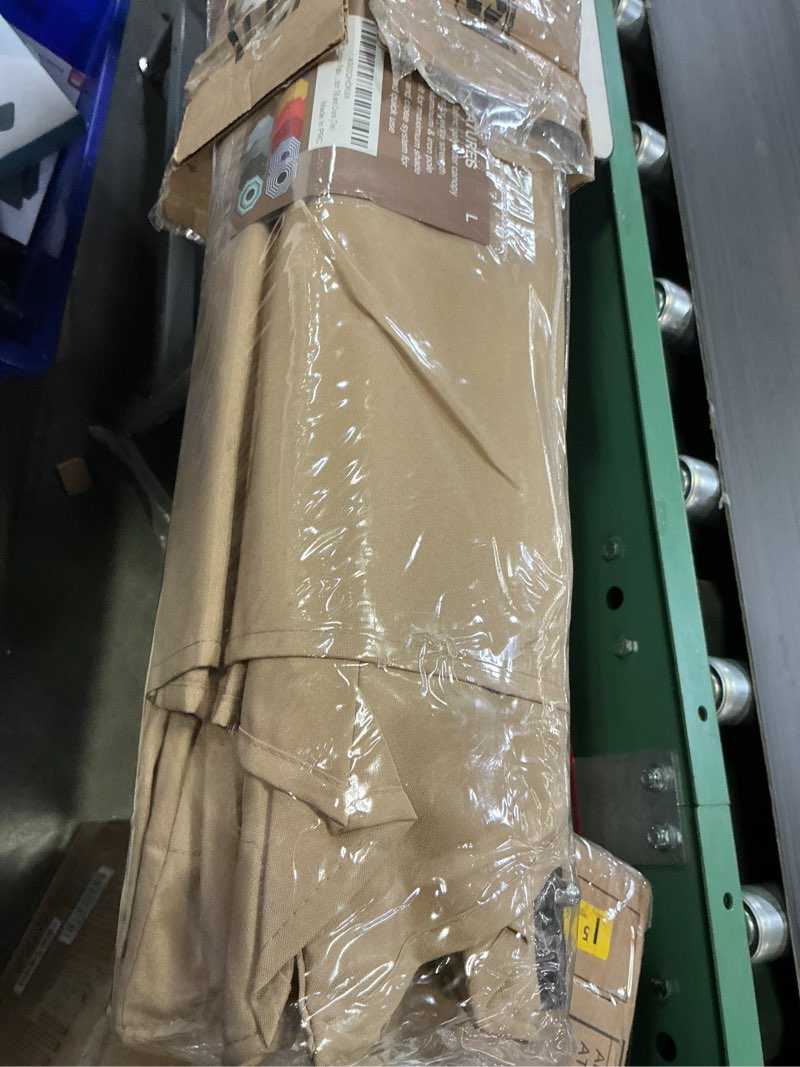 Condition photo showing Good Condition for blissun 9' outdoor patio umbrella, outdoor table umbrella, yard umbrella, market umbrella with 8 sturdy ribs, push button tilt and crank tan