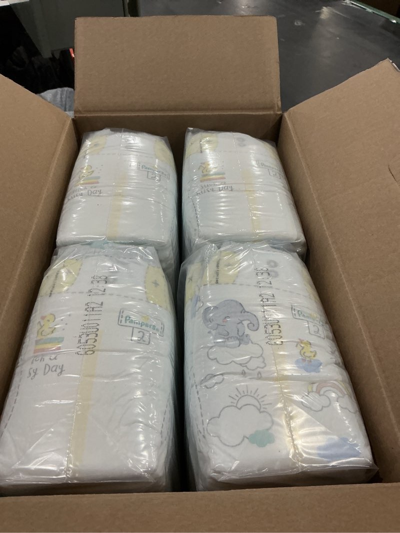 Condition photo showing Good Condition for pampers swaddlers diapers, size 2 (10-22 lbs), 84 count, absorbent, keeps baby dry and comfortable, skin safe disposable baby diaper (packaging may vary) size 2 84