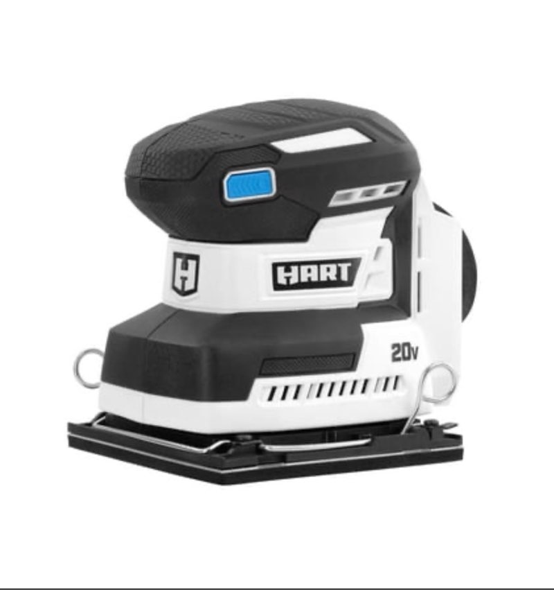 hart 20-volt cordless 1/4 sheet sander and dust bag (battery not included) new condition