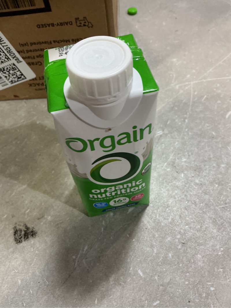 Condition photo showing Good Condition for Orgain Organic Nutritional Protein Shake, 16g Grass Fed Whey Protein, Meal Replacement, 20 Vitamins & Minerals, Fruits & Vegetables Variety Pack, Chocolate, Vanilla, Mocha, 11 Fl Oz (12 Pack) Variety Pack 11 Fl Oz (Pack of 12)