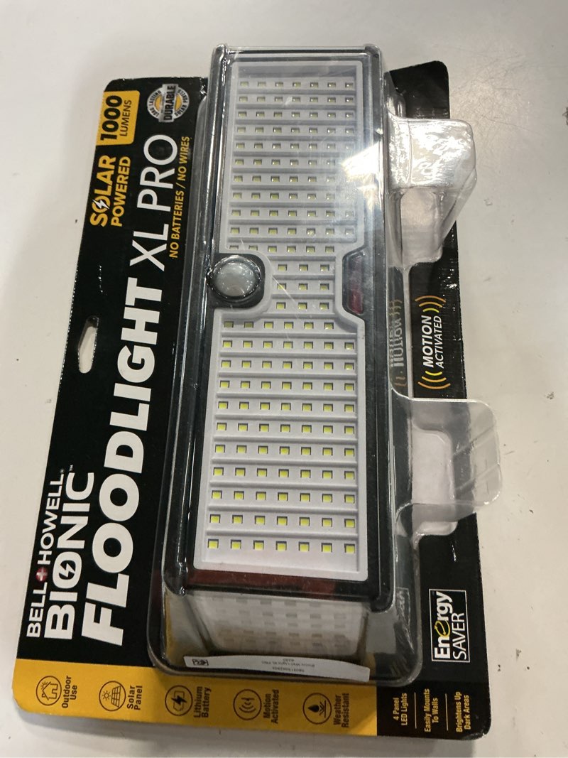 Condition photo showing Good Condition for bell + howell solar lights bionic floodlight xl pro 1000 lumens solar powered motion activated outdoor wall light