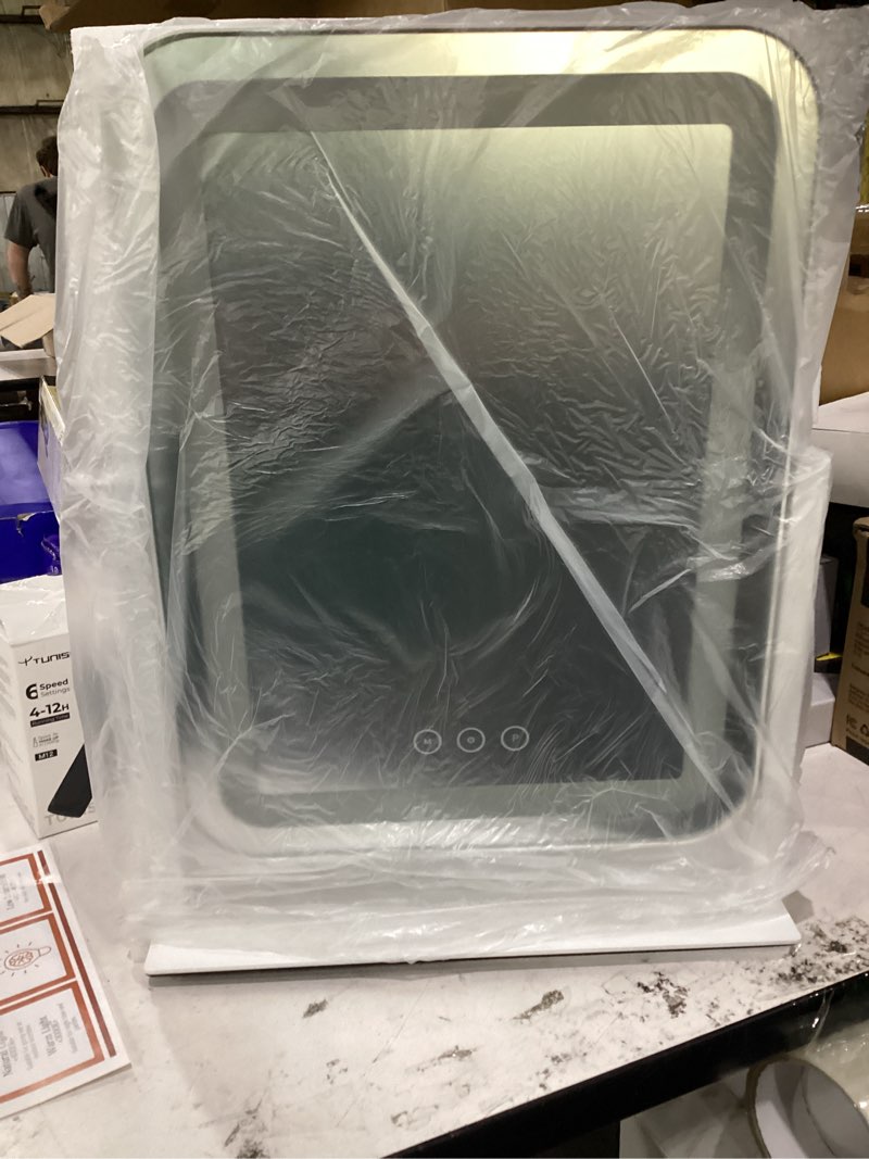 Condition photo showing New/Like New for vanity mirror with lights,13.1"×16.7"led makeup mirror,lighted makeup mirror with lights, smart touch control dimmable 3 modes light, lighted up mirror for makeup desk, bedroom, dressing room white 16.7"l x 13.1"w