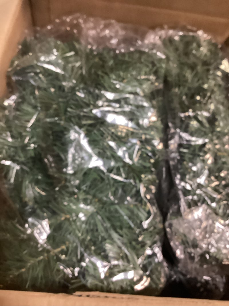 Condition photo showing New/Like New for Yunlly 4 Set 9 ft Prelit Christmas Garland with Timer Xmas Artificial Pine Garlands with 8 Mode String Lights for Indoor Fireplace Kitchen Holiday, Total 36 ft (Classic Style with 50 Lights)