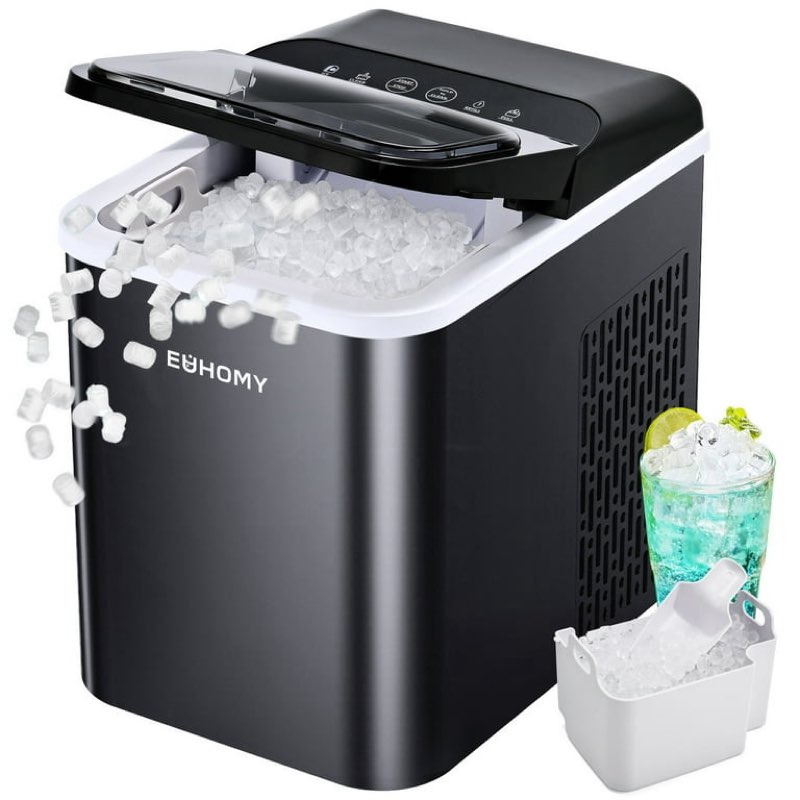 (similar)24h nugget ice maker countertop, pebble ice maker machine with auto-cleaning, black