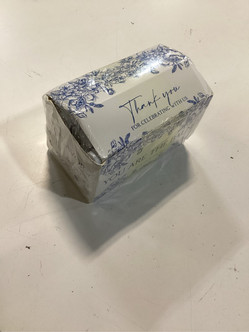 Condition photo showing Good Condition for 50 pack moisturizing lip balms in bulk blue flower wedding gifts reception ideas party favors thank you for celebrating with us baby shower birthday gift you are the balm beeswax something blue