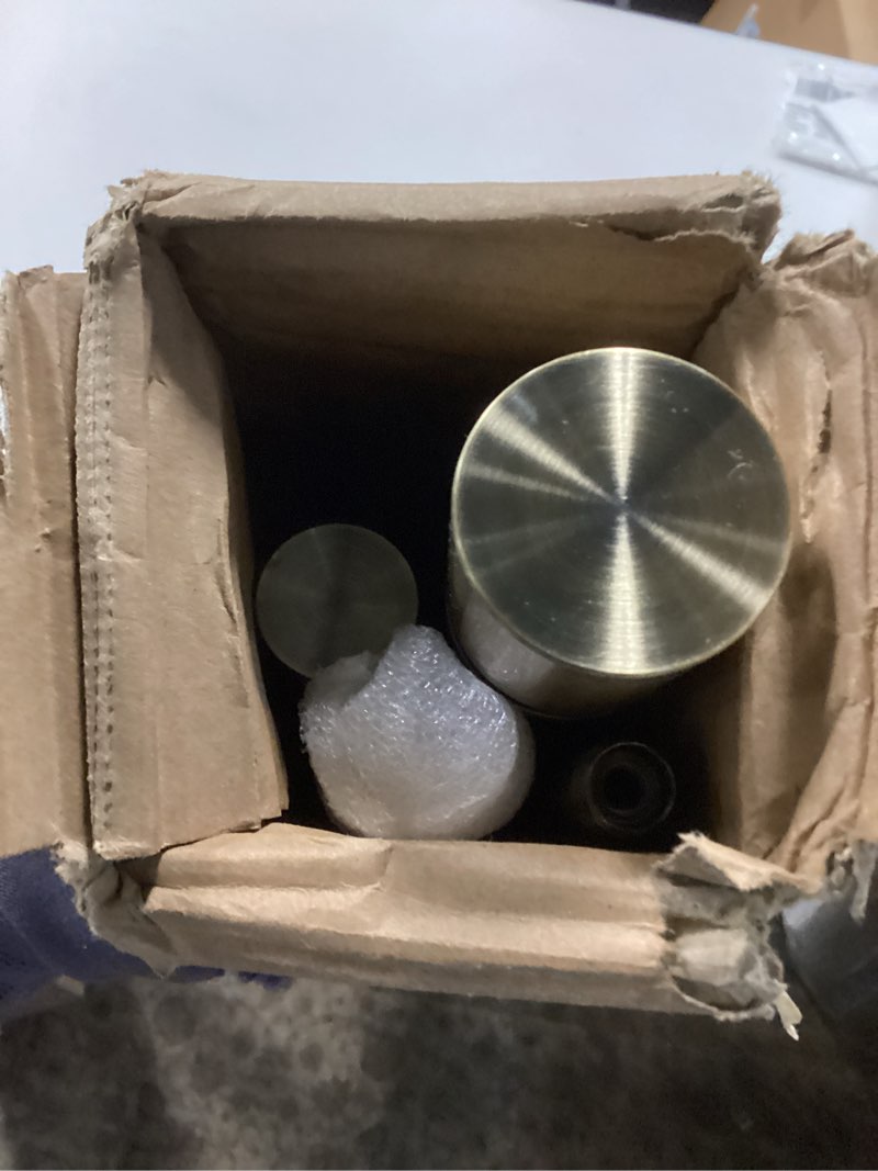 Condition photo showing Good Condition for Double Curtain Rod 72 to 144 Inch,1 Inch Heavy Duty Curtain Rods for Windows with Solid Aluminum Cylindrical Finials and Bracket,1’’ Front and 5/8’’ Back Telescoping Double Drapery Rod,Antique Bronze Antique Bronze 72-144"