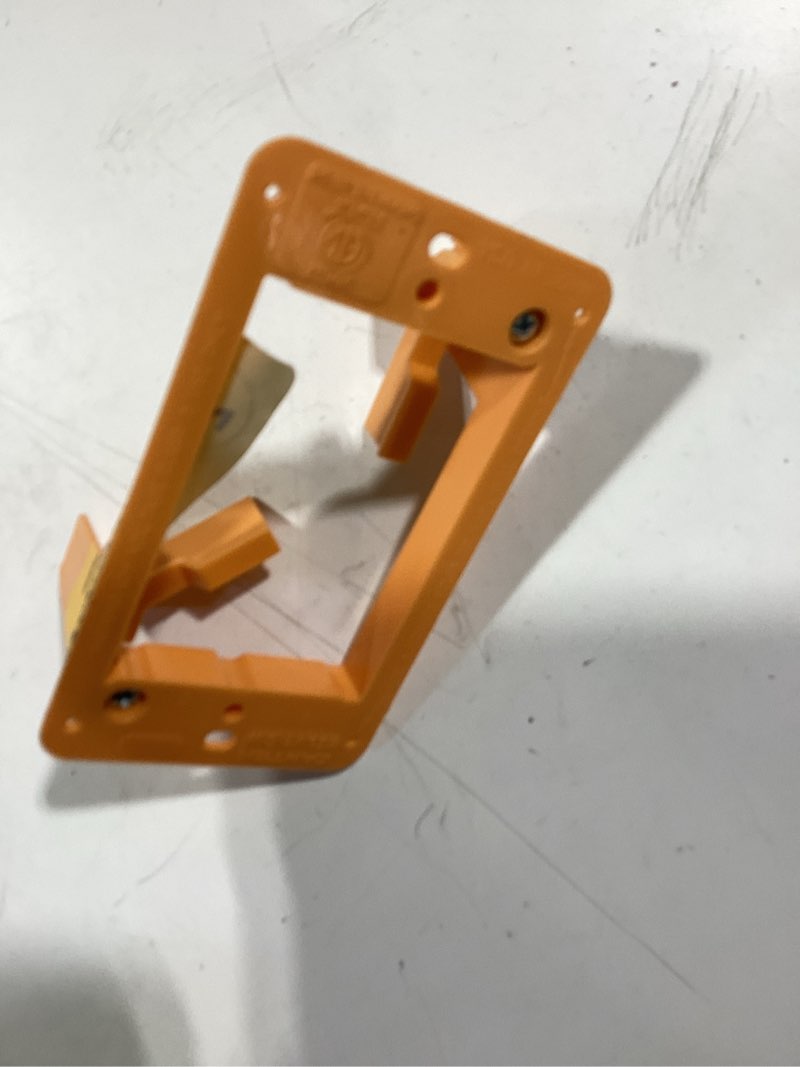 Condition photo showing As Is for cantex 1 -gang plastic old work square electrical box