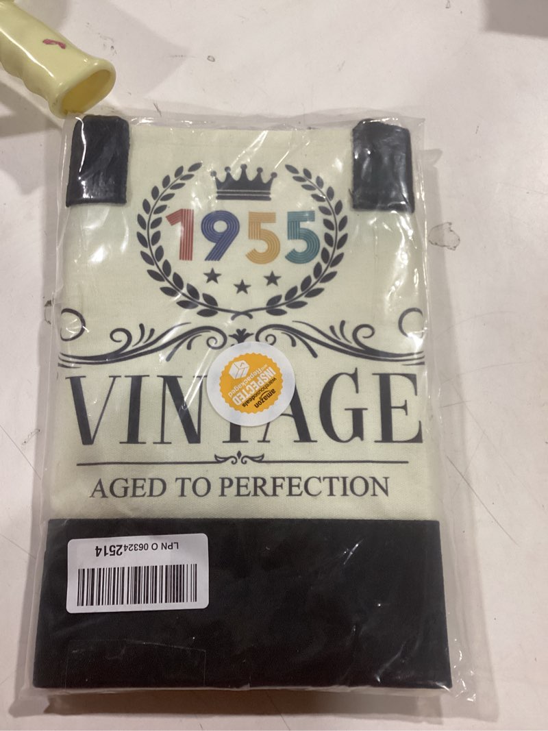 Condition photo showing New/Like New for (Similar to) 71st  Birthday Gifts for Women Her- 4 pcs, Turning 71Year Old Gifts, Decorations Canvas Beach Tote Bag & Makeup Bag, Unique Happy 71st Present for Her Mom Wife Friends Vintage 1955 (70th)