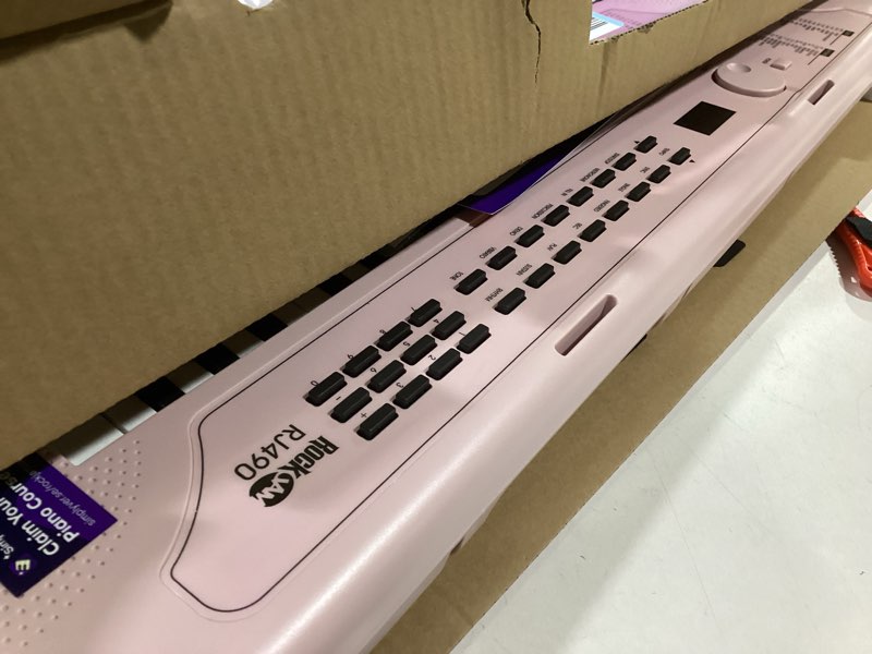 Condition photo showing Good Condition for RockJam 49 Key USB Keyboard Piano with Lessons & Keynote Stickers Baby Pink