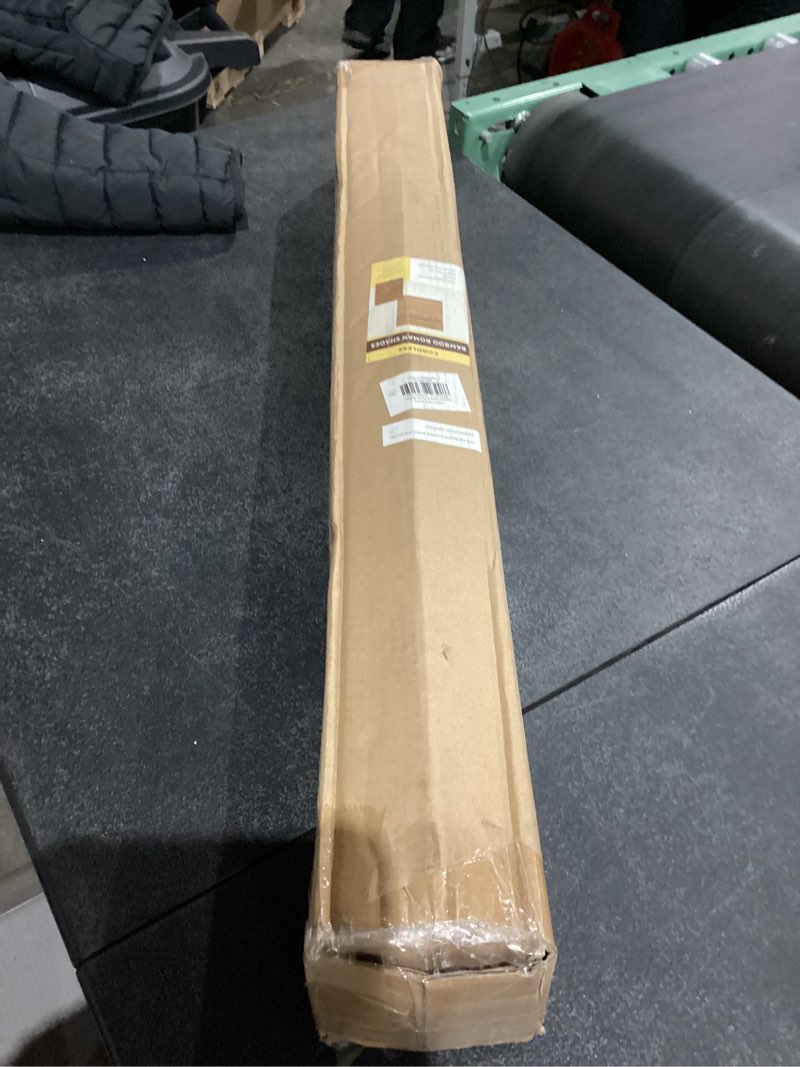 Condition photo showing New/Like New for Cordless Bamboo Roman Shades for Windows, Blinds Size (36" W ×64" H) Colour (Highfield Teak) Highfield Teak 36" W × 64" H