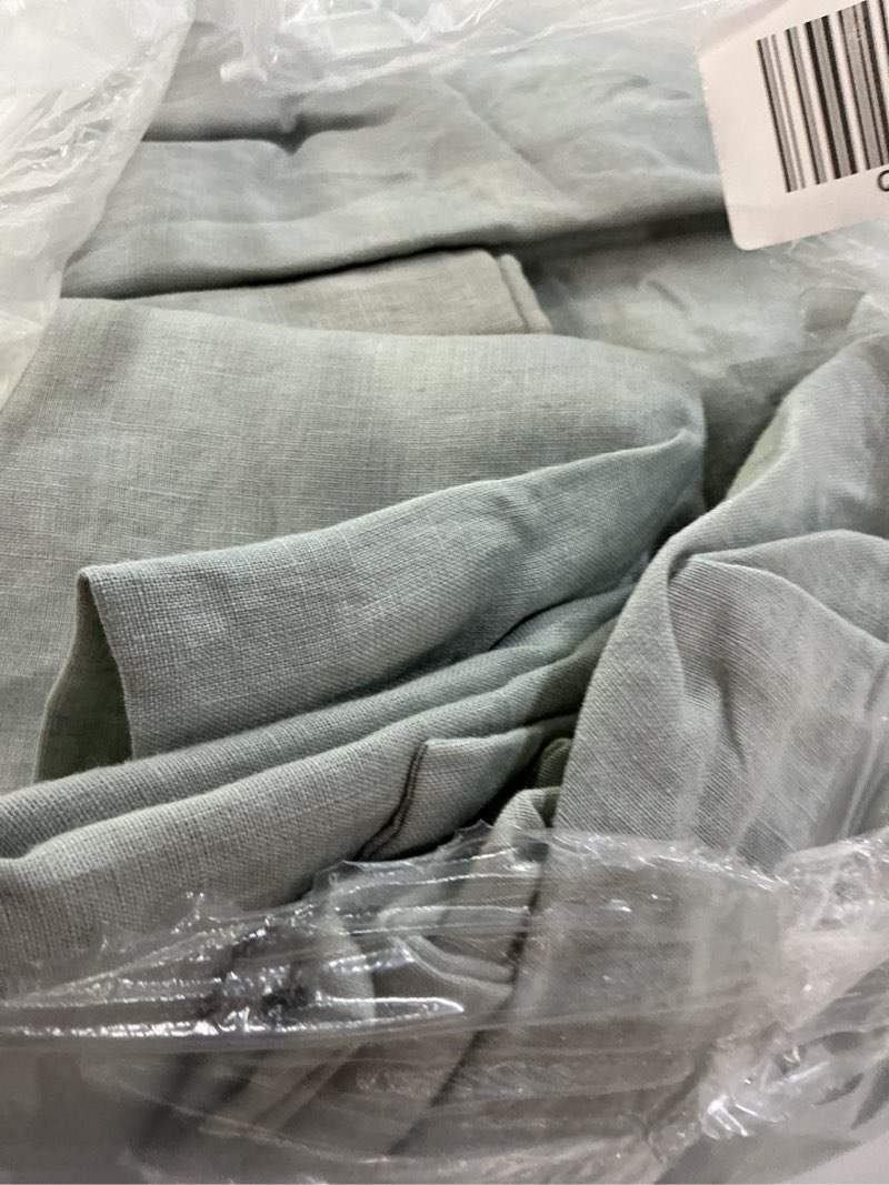 Condition photo showing Good Condition for european linen deluxe bedding bundle, king, mist