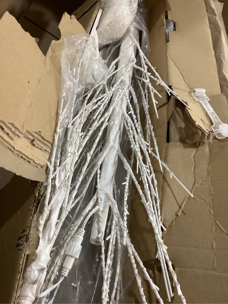 Condition photo showing Good Condition for Hairui Lighted White Alpine Tree with 450L 810L Warm White Fairy Lights 4FT 6FT, Twig Tree with Ligh