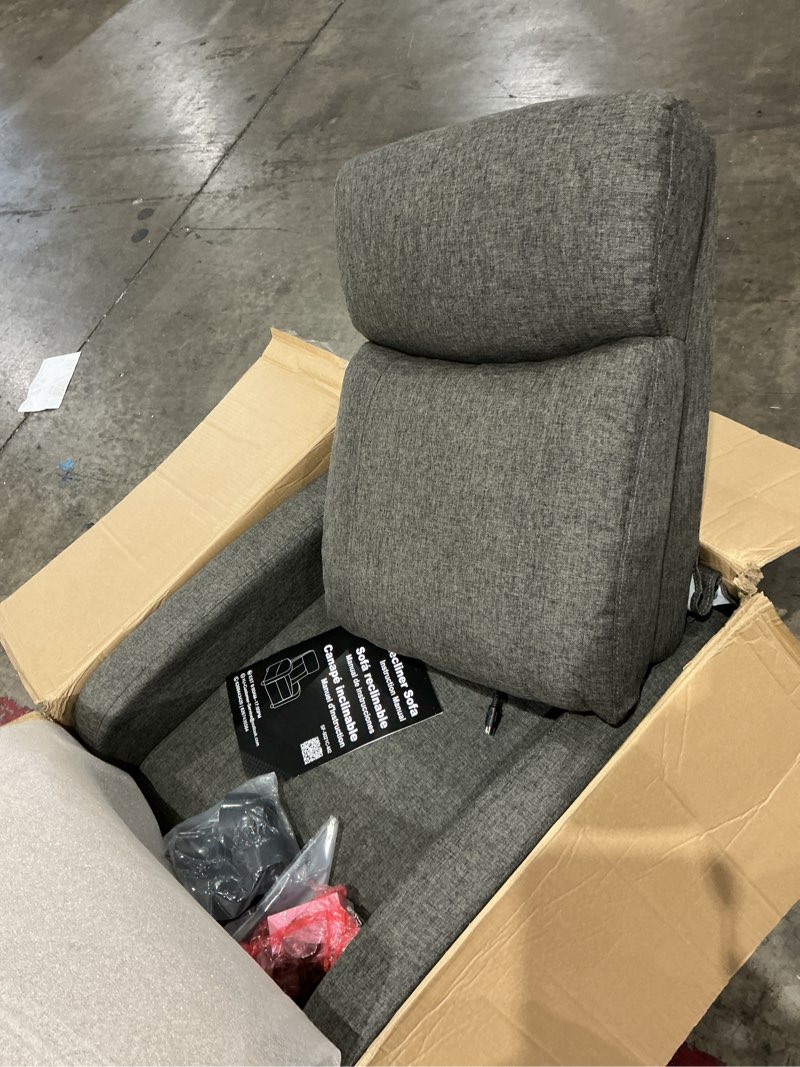 Condition photo showing Good Condition for sweetcrispy massage recliner chair for adults, adjustable home theater seating with lumbar support for living room, modern fabric reclining, grey grey 34.3"d x 26.7"w x 38.6"h (with massage)