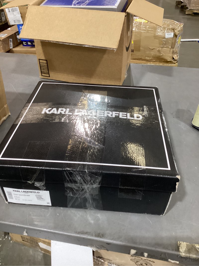 Condition photo showing New/Like New for karl lagerfeld paris women's winter boot, soft wht multi, 11