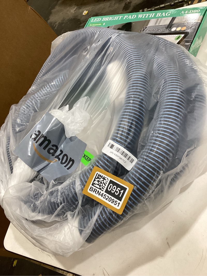 Condition photo showing New/Like New for pool vacuum hose with swivel cuff 1-1/2" diameter 18ft flexible heavy duty pool vacuum cleaning hose perfect for above&in ground swimming pool