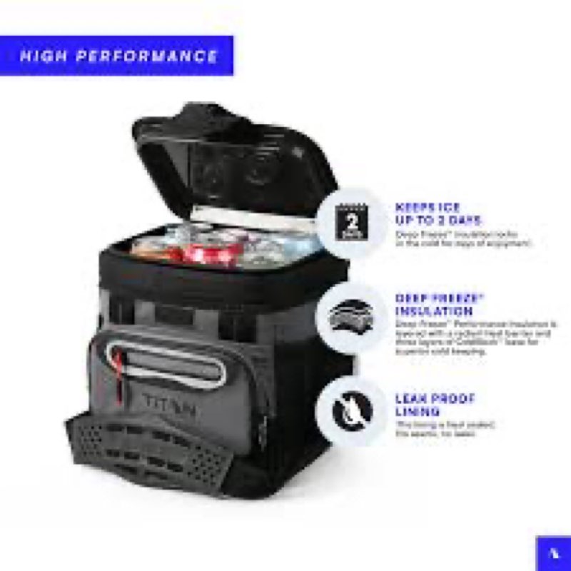 Titan by Arctic Zone Deep Freeze Cooler - 9 Can Zipperless Hardbody Cooler with Deep Freeze Insulati