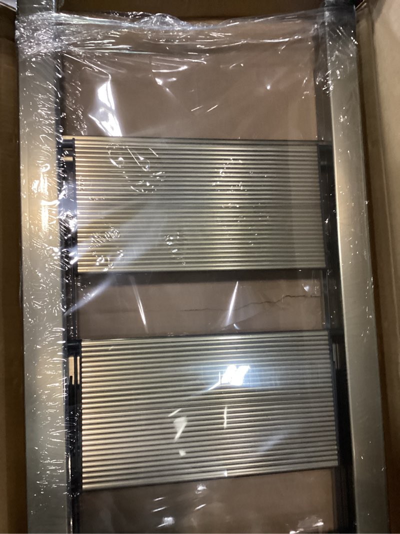 Condition photo showing New/Like New for WOA WOA 5 Step Ladder, Ladders for Home, Anti-Slip Pedals, Aluminum Step Stool Foldable, Lightweight to Move, Ease of Storage, Reach 10ft for Closet Kitchen Library, Hold 300lbs - Gold 5 Step Brown Gold