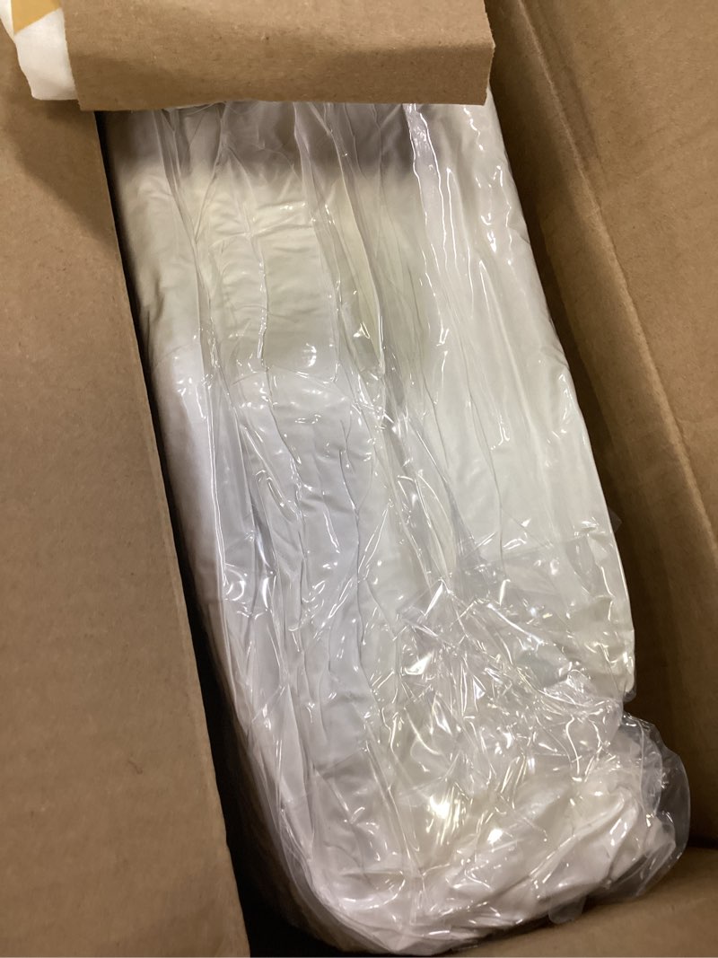Condition photo showing New/Like New for dwr luxury feather down fiber comforter oversized queen size, ultra-soft cotton-blend fabric, heavy weight for cold sleepers/cold weather hotel style duvet insert with ties (98"x98", white) oversized queen white/heavy-weight