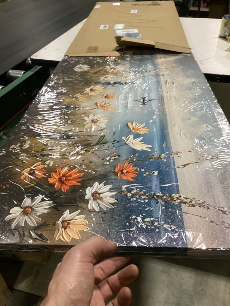 Condition photo showing Good Condition for mhartk66 canvas wall art for living room wall decor for bedroom office decoration blue ocean paintings flowers landscape wall pictures artwork modern aesthetic room home decor ready to hang posters