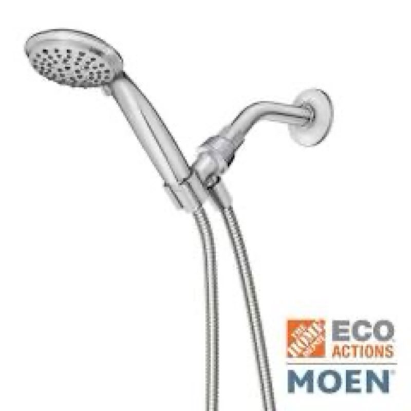 AquaSource 4-in 2.0-GPM (7.6-LPM) Chrome 5-Spray WaterSense Hand Shower