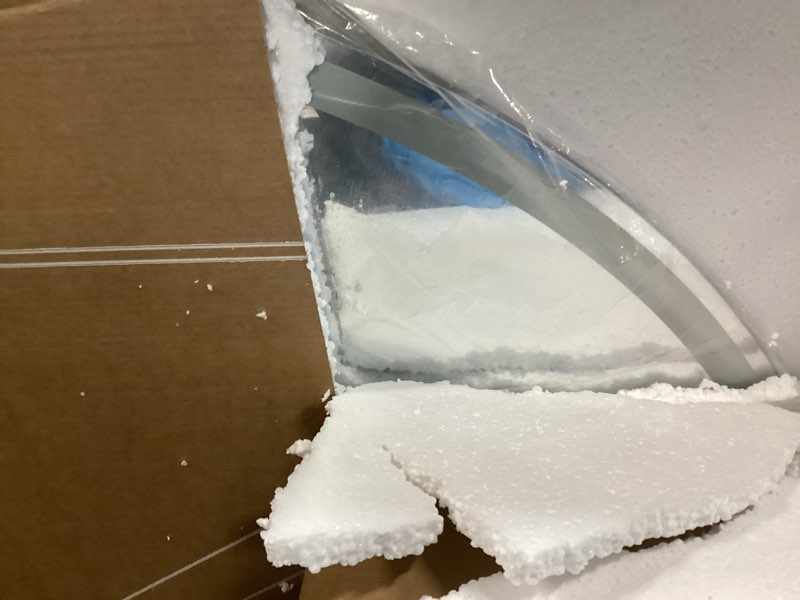 Condition photo showing Good Condition for LED Bathroom Mirror 40 Inch Round Bathroom Mirror with Lights, Circle LED Mirror, Wall Mounted Lighted Bathroom with 3 Colors Brightness, Anti-Fog, Dimmable, Shatter-Proof 3 Colors 40"L x 40"W