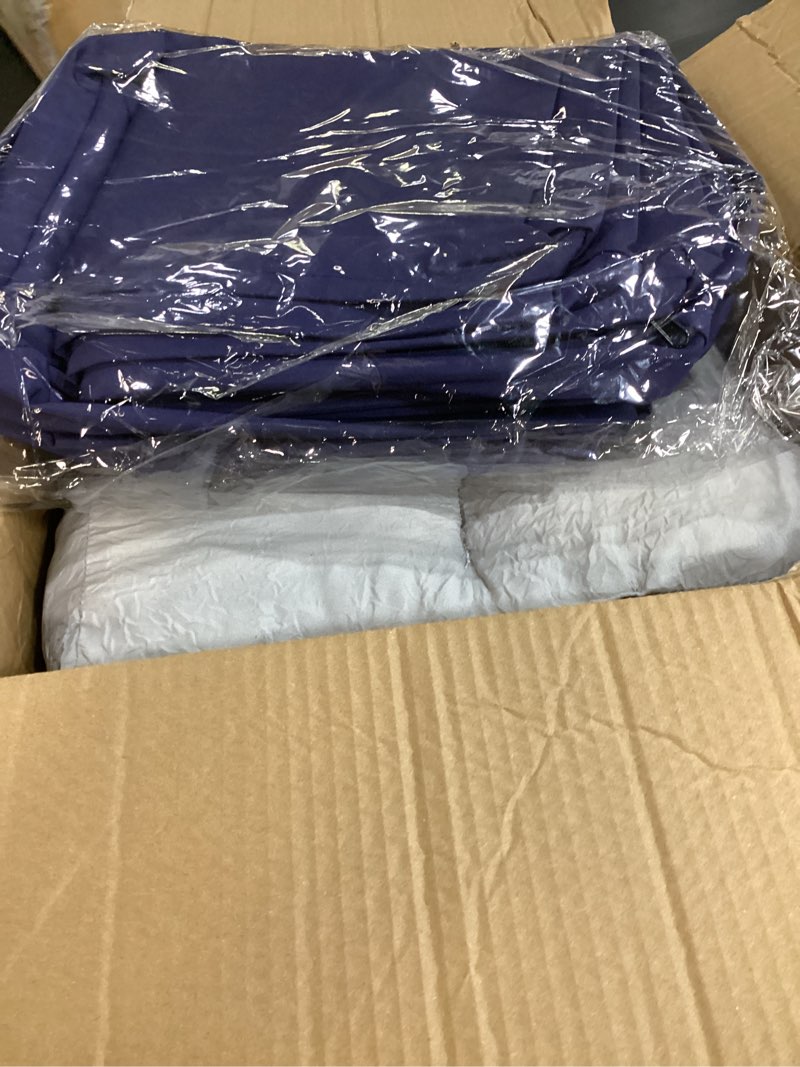 Condition photo showing Good Condition for (incomplete only 2 piece) patio furniture cushions set, replacement outdoor cushions for 4-seat patio sectional, waterproof & fade resistant deep seat cushion for outdoor sofa, navy blue navy blue 9pcs