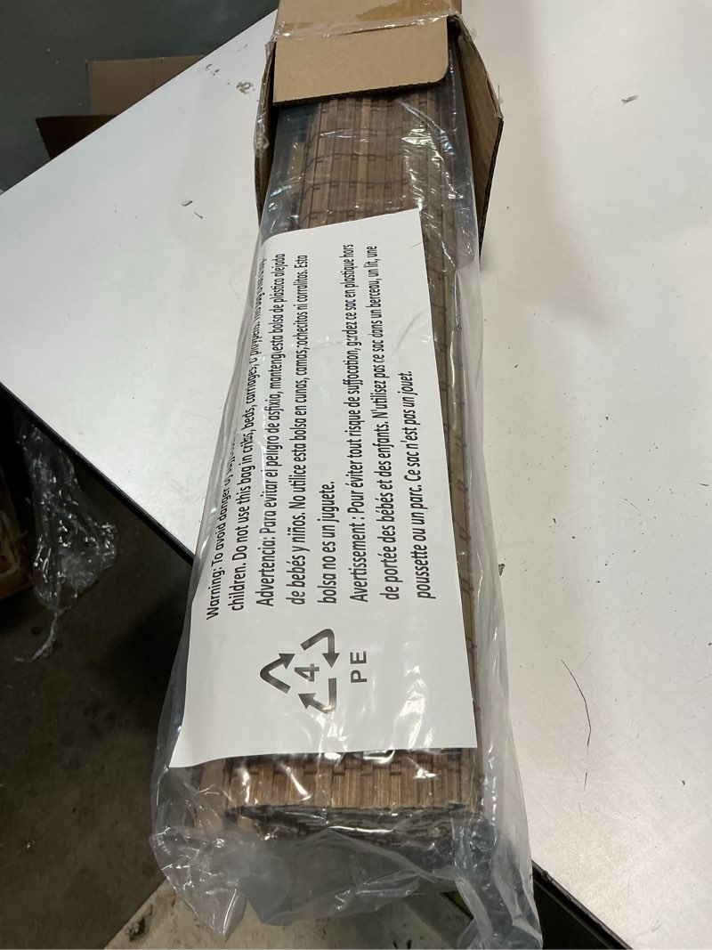 Condition photo showing Good Condition for LazBlinds Cordless Bamboo Roman Shades, Privacy Blinds for Interior Windows, Room Darkening Roll Up Bamboo Blinds for Home & Patio, 36" W x 64" H, Highfield Teak