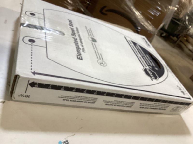 Condition photo showing New/Like New for kohler 4636-rl-0 cachet readylatch elongated slow close toilet seat, soft close toilet seat quiet lid, contoured grip-tight bumpers installation hardware, apartment essentials, white white elongated ready latch