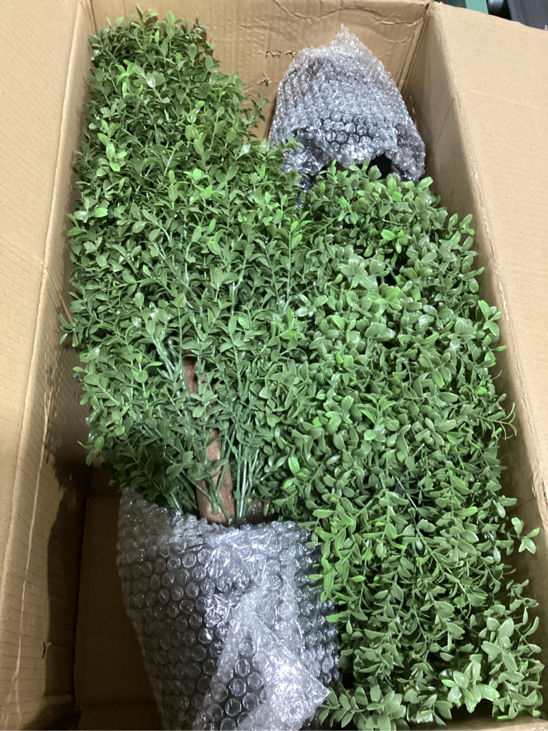 Condition photo showing Good Condition for momoplant 2.5ft-30inch artificial plants tree shaped boxwood topiary cone topiaries bushes potted fake plants outdoor/indoor decor?set of 2?
