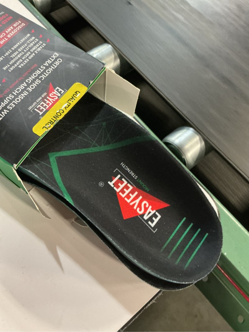Condition photo showing Good Condition for 220+ lbs plantar fasciitis high arch support insoles men women - flat feet orthotic inserts standing all day - work boot shoe insoles - shoe sole flat foot heavy men black s (men 7-8.5/women 8-9.5)