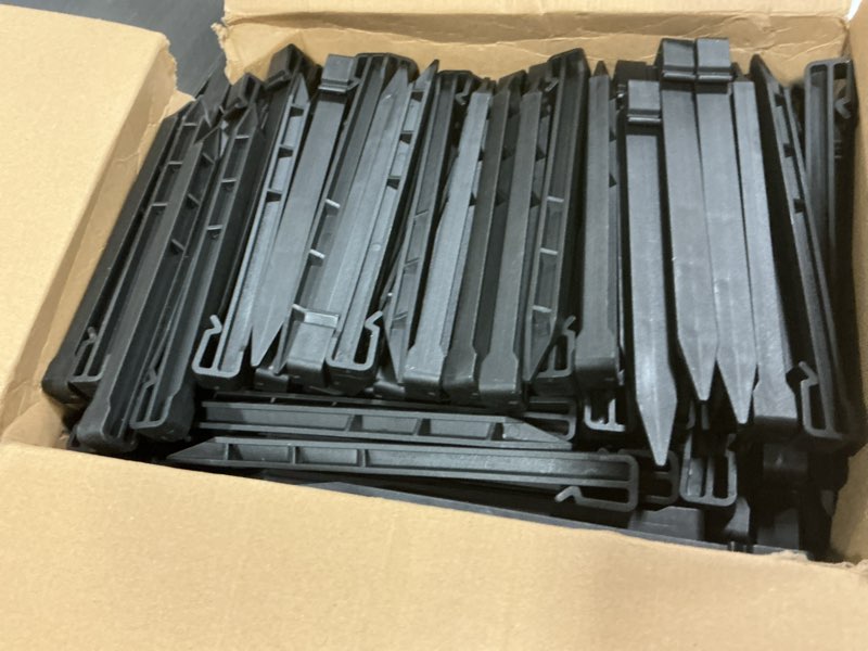 Condition photo showing New/Like New for jetec 200 pack plastic landscape edging anchoring stakes bulk 10'' 12'' black garden landscape ancho