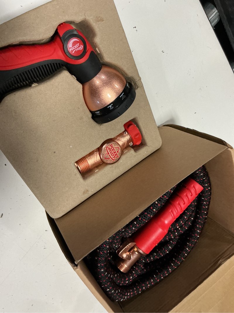 Condition photo showing Good Condition for pocket hose ballistic 75 ft expandable garden hose w/pocket pivot swivel connector, anti-burst sleeve reinforced with bulletproof fiber, lightweight, no-kink, compact, uv-protected, as seen on tv