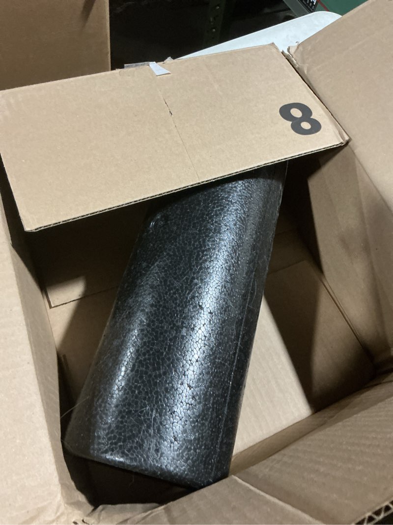 Condition photo showing As Is for Amazon Basics High Density Foam Roller Black 18 Inches