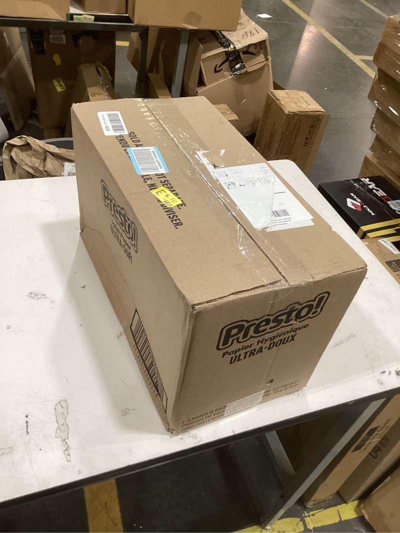 Condition photo showing New/Like New for amazon brand - presto! 2-ply ultra-soft toilet paper, 24 family mega rolls = 120 regular rolls, 6 count (pack of 4), unscented 313 sheet (pack of 24)