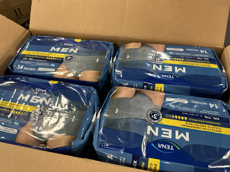 Condition photo showing New/Like New for TENA Protective Adult Incontinence Underwear for Men, Maximum, XXLarge, Gray, Disposable, 56 Count (New Size Update)