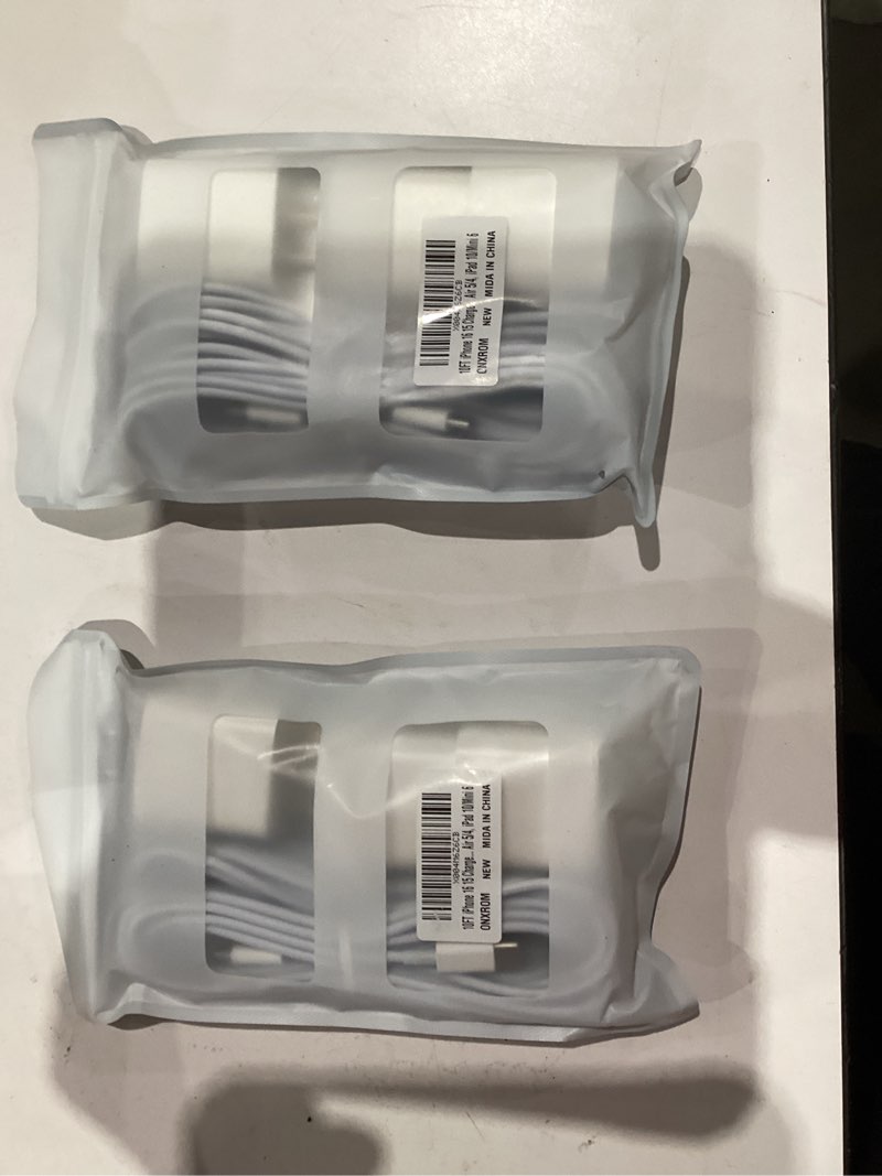 Condition photo showing New/Like New for iPhone 17 16 15 Charger Fast Charging - 3 Pack 20W USB C Charger Block with 10FT Type C Cable Compatible with iPhone 17/17 Pro/17 Pro Max/Air/16/16e/15, iPad Pro, Air M3/M2/5/4, 11th/10th?White? White 10FT
