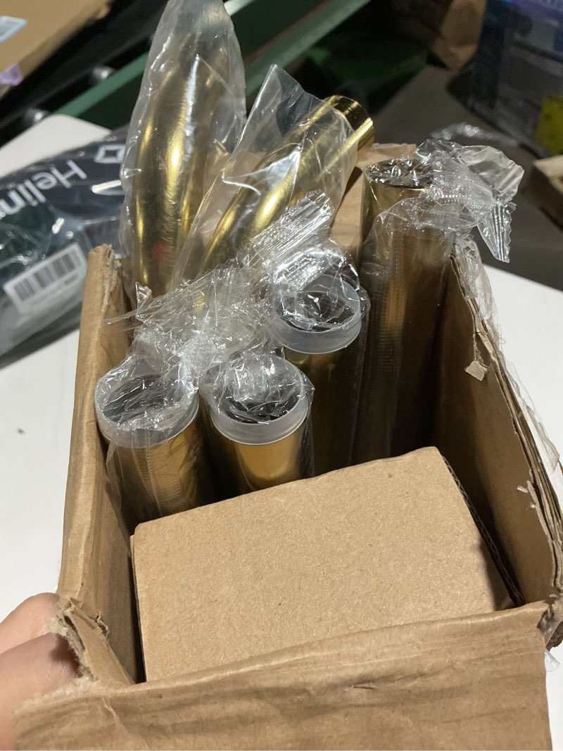 Condition photo showing As Is for tangwin gold wrap around curtain rods 2 pack:blackout heavy duty adjustable window curtain rod for bedroom kitchen,modern decorative curved french metal drapery rods easy install,brushed gold 28-48" brushed gold 28-48" & 2pack