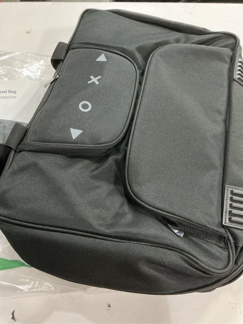 Condition photo showing As Is for carrying case compatible with ps5/slim/pro disc & digital, p s5 travel case for play 5 controllers, ps portal, game discs, ps 5 protective travel bag play 5 carry with zipper pocket, black and white black & white
