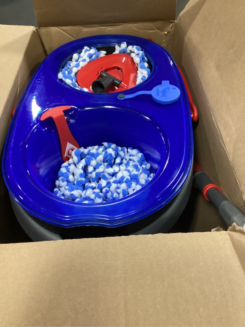 Condition photo showing Good Condition for o-cedar rinseclean spin mop & bucket system + 2 extra mop heads| clean with water | removes 99% of bacteria plastic rinseclean spin mop & bucket + 2 extra refills cleaning system