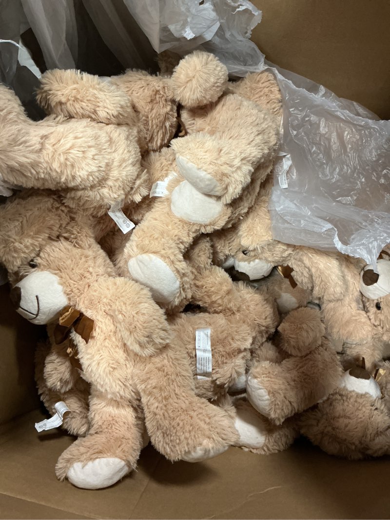 Condition photo showing Good Condition for Tezituor Teddy Bears Stuffed Animals Bulk 10 Packs, 14 Inch Small Bears Plush for Baby Shower Cute Stuffed Bears Gift for Kids on Christmas, Birthday, Valentines, Light Brown 10 packs-light brown