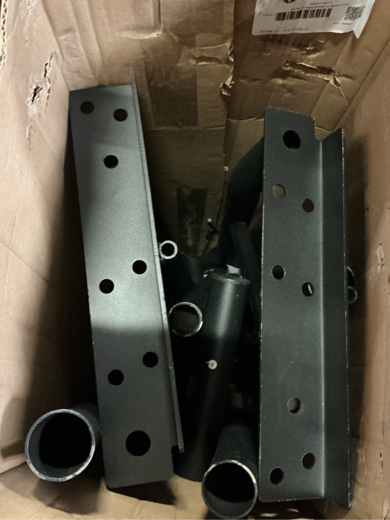 Condition photo showing As Is for non-drilling truck rack, heavy duty steel extendable truck bed ladder rack, fit for 52" to 71" wide truck bed, 800 lb. capacity