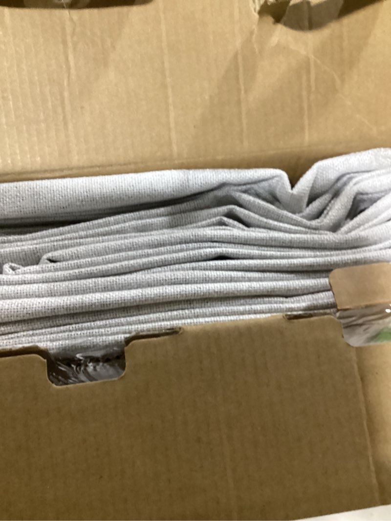 Condition photo showing Good Condition for miulee 100% blackout linen textured curtains for bedroom solid thermal insulated cream white grommet room darkening curtains & drapes luxury decor for living room nursery 52 x 84 inch (2 panels) cream white 52"w x 84"l (pack of 2)