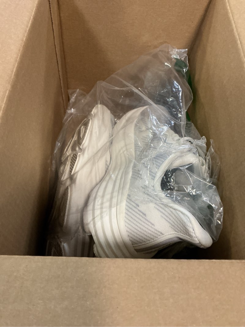 Condition photo showing Good Condition for allswifit women's slip on walking shoes hands-free cushion running tennis activesolid non-slip comfortable workout gym athletic fashion sneakers 9 white
