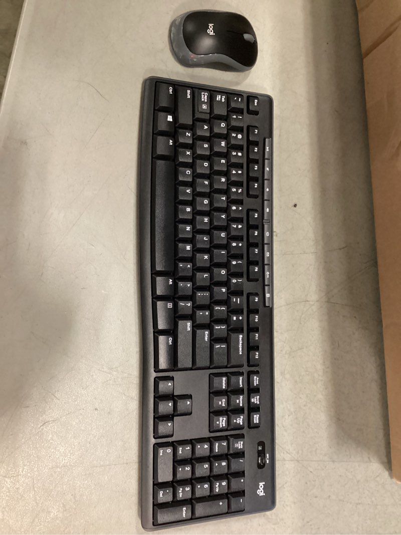 Condition photo showing Good Condition for logitech mk270 wireless keyboard and mouse combo for windows, 2.4 ghz wireless, compact mouse, 8 multimedia and shortcut keys, 2-year battery life, for pc, laptop - black black 1 pack combo